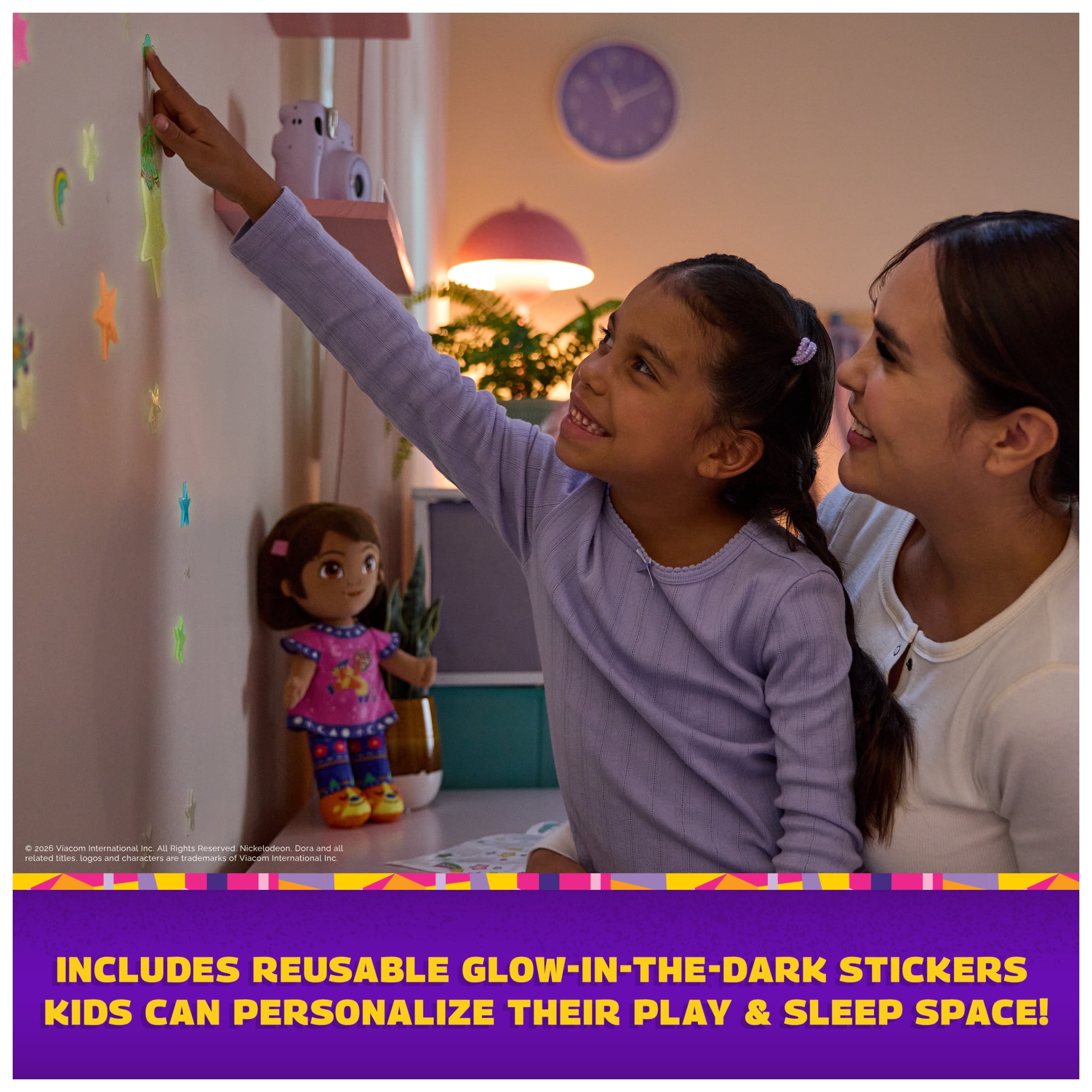 Dora the Explorer, Official Bedtime Dora Glow-in-the-Dark Plush Doll for Ages 3 and up