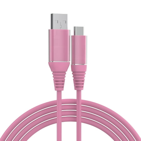 onn 6ft USB-C to USB-A Charging Cable, USB-IF Certified, Pink - Compatible with iPhone 16 Series, iPhone 15 Series, Samsung Galaxy, Note, Pixel Devices iPad Pro, & More