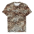 thumbnail image 2 of Womens Leopard Print Short Sleeve T Shirt Casual Crew Neck Tee Top, 2 of 2
