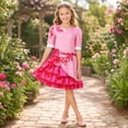 thumbnail image 6 of Pink Halloween Costumes Rise of Red Cosplay Dress, Puff Sleeve Dress Outfit, Dress-Up Apparel for Anime Themed Party Events, 6 of 6
