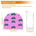 thumbnail image 3 of Napkin Holder Rainbow Raindrops on Pink Thick U Shape Acrylic Non Slip Space Saving for Kitchen, 3 of 9