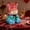 Blue, variant on Rose Bunny Flower Figurine 9.84in, Handmade Rose Rabbit with LED Lights (6 Colors) for Valentine's Day, Birthday & Mother's Day Gifts
