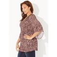 thumbnail image 3 of Catherines Women's Plus Size Bejeweled Pleated Blouse, 3 of 6