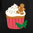 thumbnail image 3 of CafePress - Christmas Cupcake Long Sleeve T Shirt - Women's Long Sleeve Graphic Tee Casual Fit, 3 of 4