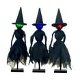 thumbnail image 2 of Witch Figurines Halloween Decoration with Stand Lighted Statues Handcrafted Primitive Design for Fireplace Desktop, 2 of 9