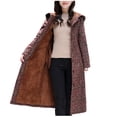 thumbnail image 2 of Tejiojio Clearance Jackets Ladies Casual Retro Floral Print Long Sleeve Long Jacket Casual Jacket With Hood, 2 of 9