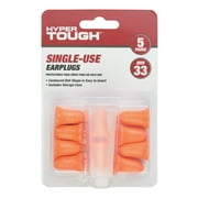 HyperTough Single-Use Foam Earplugs 5 Pair Pack with Case