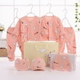 thumbnail image 2 of Newborn Infant Clothes & Accessories Set Tops+Long Pants+Romper+Bottom+Hat+Bib+Sock Shose Outfits Set for 0-3Months Caqnni, 2 of 4