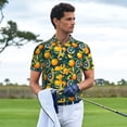 thumbnail image 3 of Balery Fresh Orange Camisa Polo de Hombre con Estampado, de Manga Corta y Tejido Medio, Camisa Tipo Golf Polo-X-Large, 3 of 6