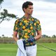 thumbnail image 3 of Balery Fresh Orange Camisa Polo de Hombre con Estampado, de Manga Corta y Tejido Medio, Camisa Tipo Golf Polo-Medium, 3 of 6