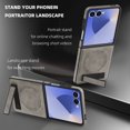 thumbnail image 6 of ELEHOLD Case for Samsung Galaxy Z Flip 7, Shockproof Magnetic Leather Phone Case with Stand, Compatibility with Mag Safe Accessories,Gray, 6 of 6