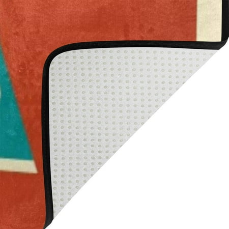 SKYSONIC Area Rug Pad Retro Father's Day Card Nursery Rugs Floor Mat for Kids Playing Room Living Room Bedroom 5'3" x 4' (63 x 48 inch)