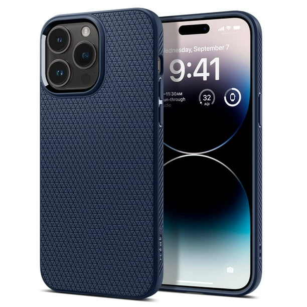 Funda Spigen Liquid Air para iPhone 14 Pro 2022, color azul marino
