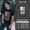 thumbnail image 4 of Greenyef Graphics We The People 1776 Distressed American USA Flag Men's T-Shirt (Black & Violet, X-Large), 4 of 6