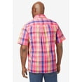 thumbnail image 3 of KingSize Men's Big & Tall Plaid Wrinkle-Resistant Short Sleeve Button Down, 3 of 6