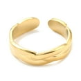 thumbnail image 2 of 304 Stainless Steel Open Cuff Ring for Women Real 14K golden Plated Size 7 1/4(17.5mm), 2 of 3