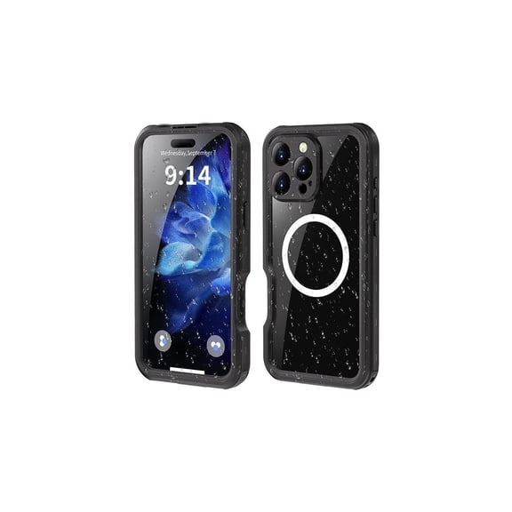 Magnetic Waterproof Case for iPhone 16 Pro Max , Built-in Screen Protector[IP68 Underwater][Upgrade Military Dropproof][Compatible with MagSafe] Full Body Shockproof Translucent Phone Cover