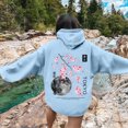 thumbnail image 4 of XIAONU Tokyo Graphic Hoodie For Women Oversized Cherry Blossom Print Pullover Top Soft Casual Travel Hoodies, 4 of 6