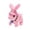 Pink, variant on Brown Long-Eared Simulated Lamb Wool Electric White Rabbit Hat With Jingle Bells - Jumps, Makes Sounds, Electronic Interactive Pet Toy - , , Playtime, Indoor