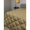 thumbnail image 2 of Abstract Down Alternative Comforter, Retro Style Little Circles with Stripes on Dotted Background, Microfiber Quilt for All Season, 5 Sizes, Lime Green Fern Green, by Ambesonne, 2 of 3