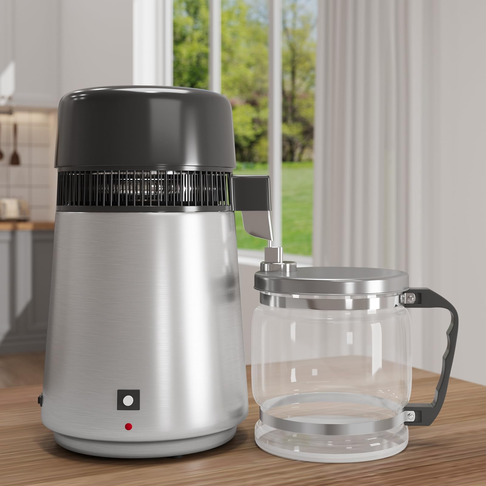 Countertop Water Distiller for Home, 1 Gallon / 4L Stainless Steel Distilled Water Make,  Electric Water Distillers Kit,750W Electric Distilling Machine for Drinking Water