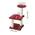 thumbnail image 3 of Usloyux Under $5 Cat Scratching Post, Sisal Cat Climbing Frame with Toys, Indoor Cat Activity Center, Space Saving Cat Tree, Modern Cat Furniture for Kittens, Gray Cat Tower, 3 of 6