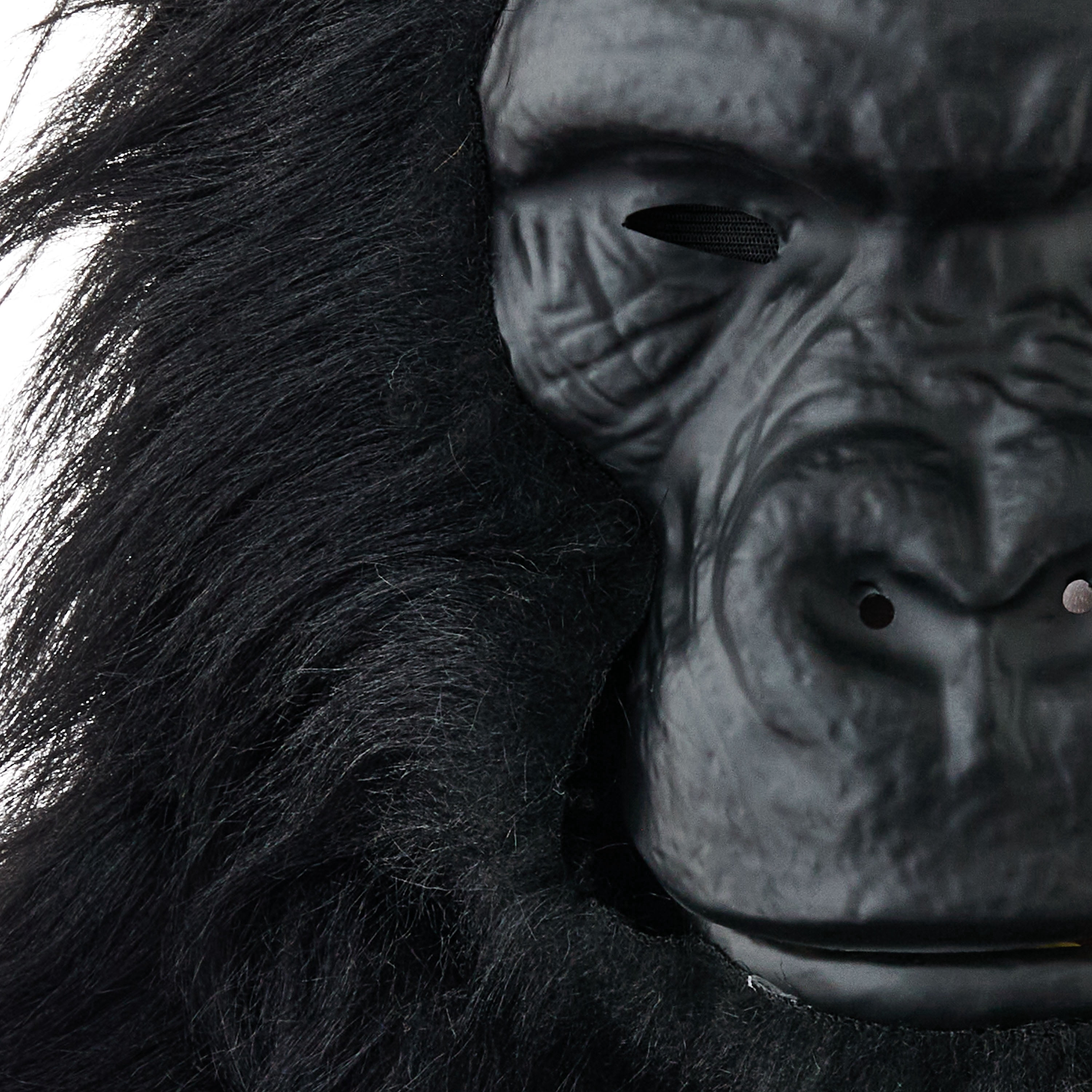 Gorilla Mask with Faux Fur Costume Accessory for Adults, Black, Halloween by Way To Celebrate