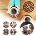 thumbnail image 1 of Kit de arte en madera DIY con soporte para principiantes, adultos y niños. Arte redondo en madera con motivos de café. Regalo de madera, 4 piezas., 1 of 7