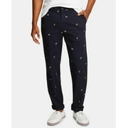 Nautica Men's Icon Classic-Fit Stretch Printed Twill Deck Pants Blue Size 40X32