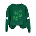 thumbnail image 3 of Posijego Womens St Patricks Day Sweatshirts Spring Clothes Crew Neck Casual Long Sleeve Printed Pullover Tops, 3 of 6