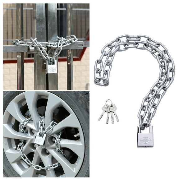 unbranded Waterproof Lock Heavy Duty Chain Padlock 5mmX2m Silver