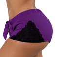 thumbnail image 3 of Gibobby Leggings cortos deportivos mujer para yoga Pantalones deportivos altos Yoga para mujer Cintura ajustada hacia fuera Encaje Elástico Leggings P(Morado,M), 3 of 3