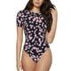 thumbnail image 1 of Balery Flower Body de cuello redondo de manga corta para mujer Tops de manga corta Tops básicos-Medium, 1 of 7