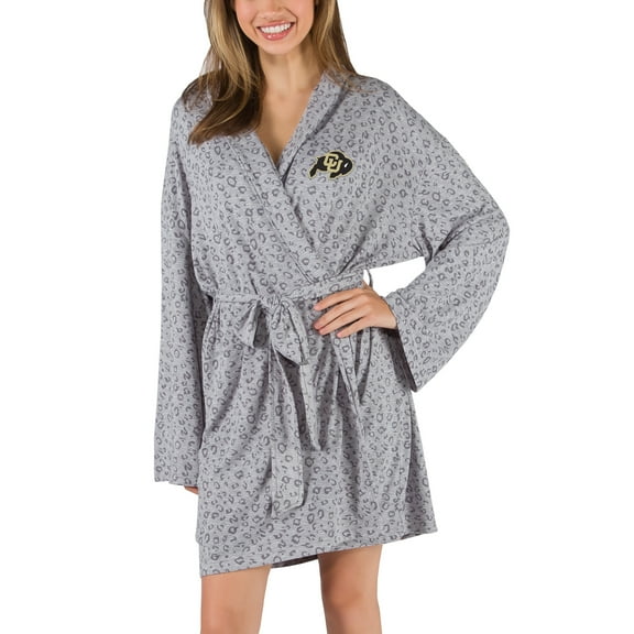 Women's Concepts Sport  Gray Colorado Buffaloes Frill Hacci Knit Robe