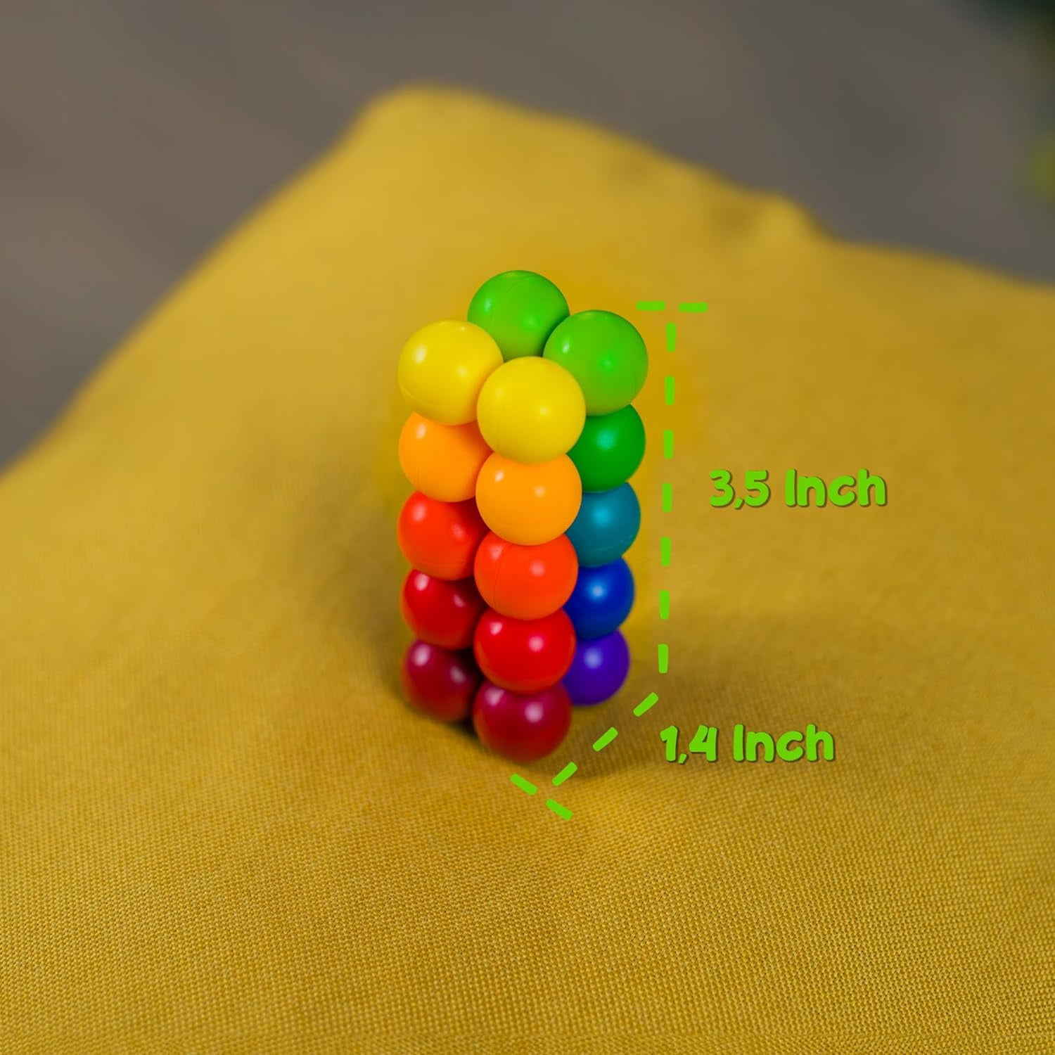 BoxGear Rainbow Ball Autism Sensory Fidget Toy for Children, Stress Relief and Cognitive Dexterity Activities