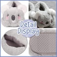 thumbnail image 3 of Pantuflas de animales para mujer, lindas pantuflas de peluche de koala, pantuflas de espuma viscoelástica kawaii, zapatos cálidos para el invierno para niñas y adultos, 5/6uk, 3 of 5