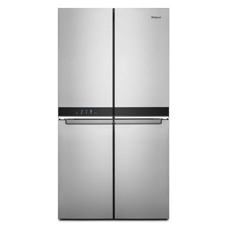 Whirlpool 36  19.4 cu ft Counter Depth 4 Door Refrigerator in Metallic Steel