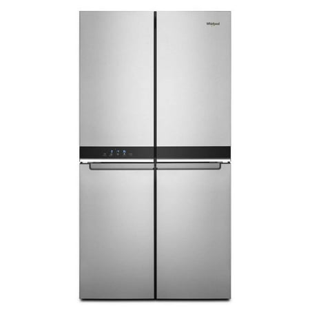 Whirlpool 36" 19.4 cu ft Counter Depth 4 Door Refrigerator in Metallic Steel