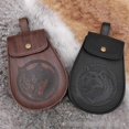 thumbnail image 4 of Medieval Knight Costume Accessories Renaissance Leather Belt Pouch Waist Bag Halloween Vikinges Costume Accessories Style 8, 4 of 4