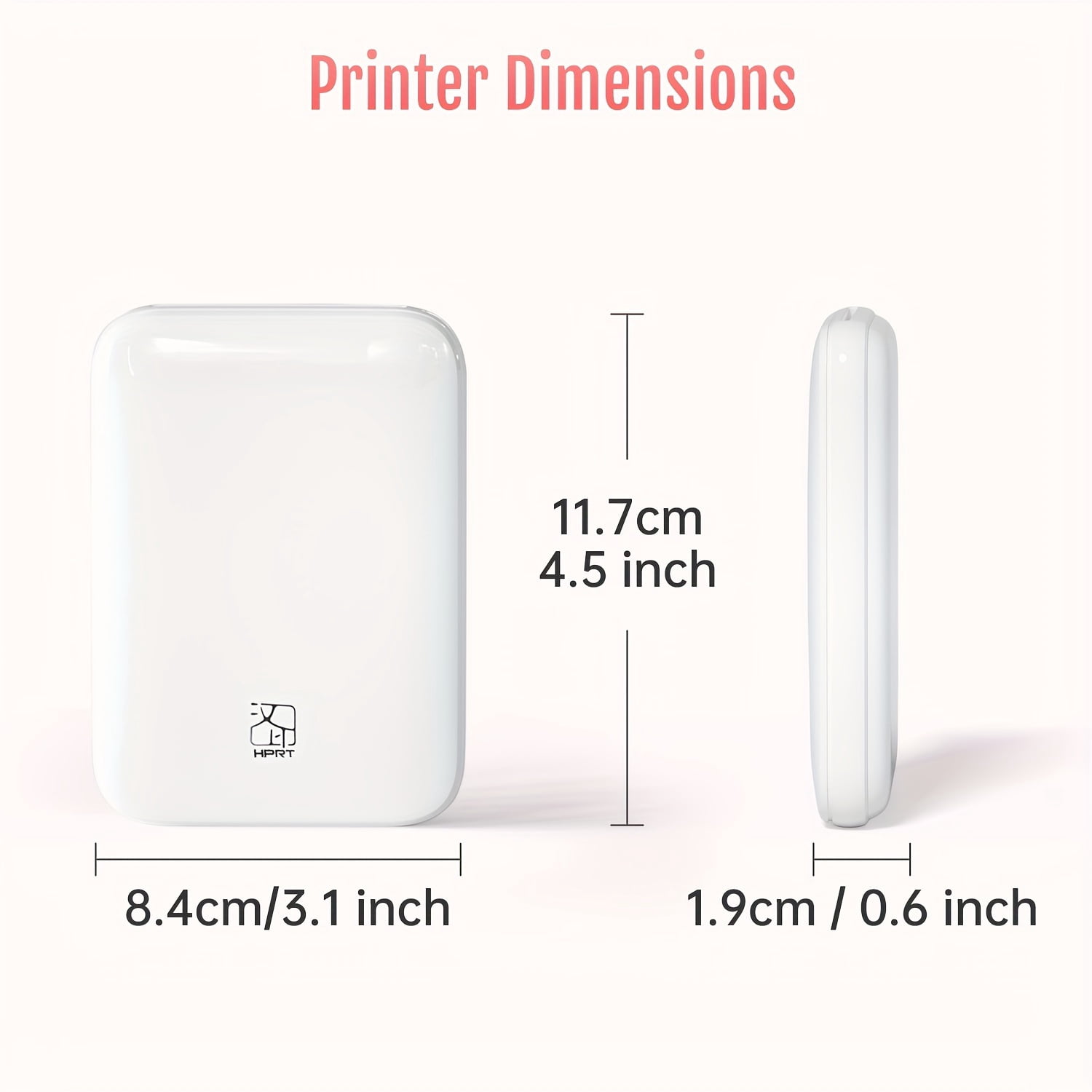 Wireless Portable ZINK Photo Printer for iOS Android - Mini Mobile Phone Printer with High Definition Color Reproduction (Includes 5 Free Sheets)