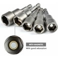 thumbnail image 3 of 10 puntas de destornillador magnético: puntas de impacto magnéticas de 6-19 mm, adaptador de puntas hexagonales de 1,4", 3 of 5