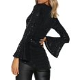 thumbnail image 4 of Vedolay Women Sweatshirts Fall Fashion Basic Workout Casual Tunics Tops Blouses Black,M, 4 of 5