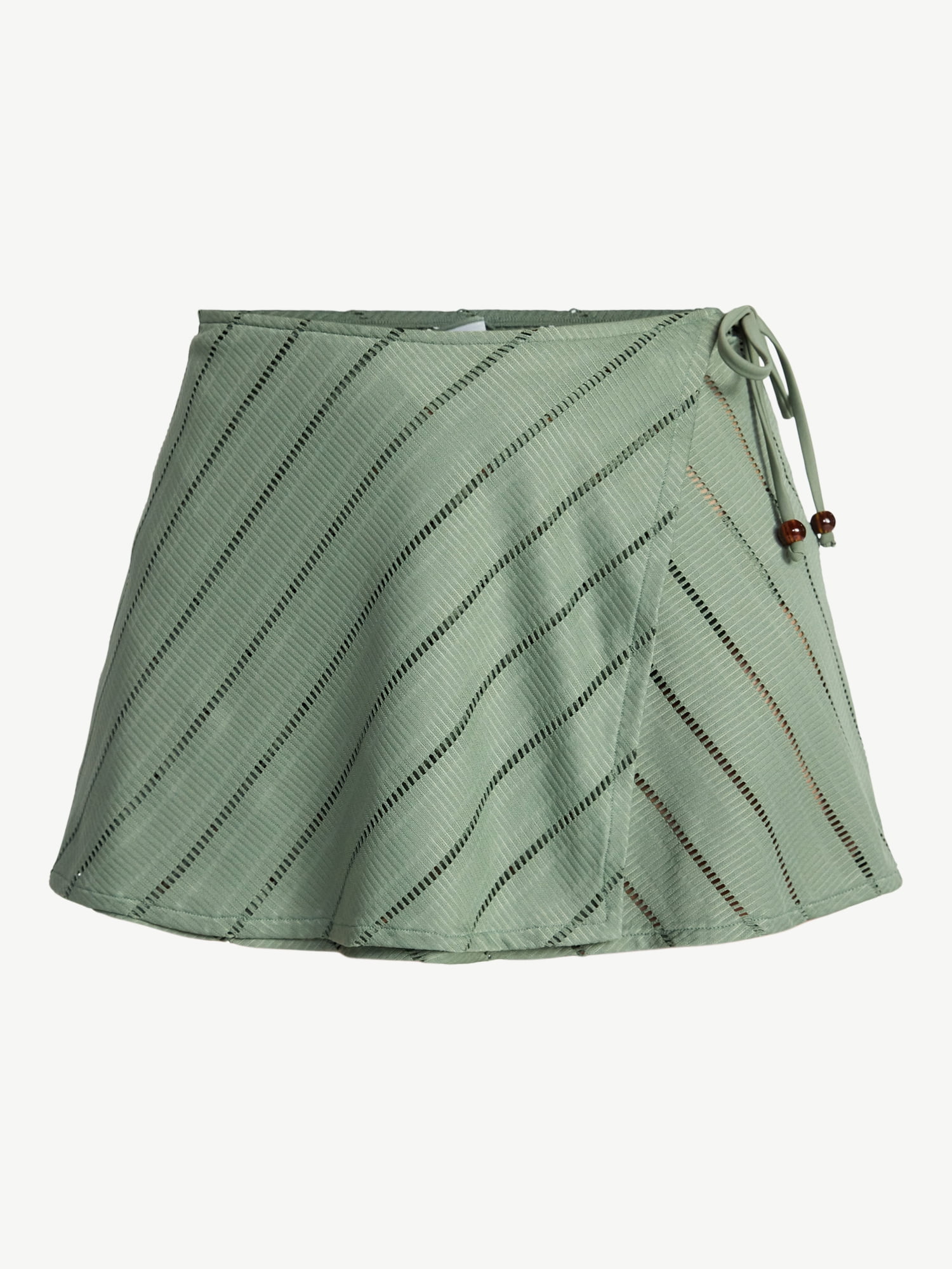 Time and Tru Women's and Women's Plus Size Side Tie Coverup Skirt, Sizes XS-3X