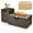 Brown, variant on Costway 32''x 20'' Propane Rattan Fire Pit Table Set w/ Side Table Tank & Cover 40,000 BTU Brown