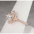 thumbnail image 2 of Cora Jewellery 1CT Art Deco Marquise Moissanite Engagement Ring For Women, 10K Rose Gold, 2 of 5