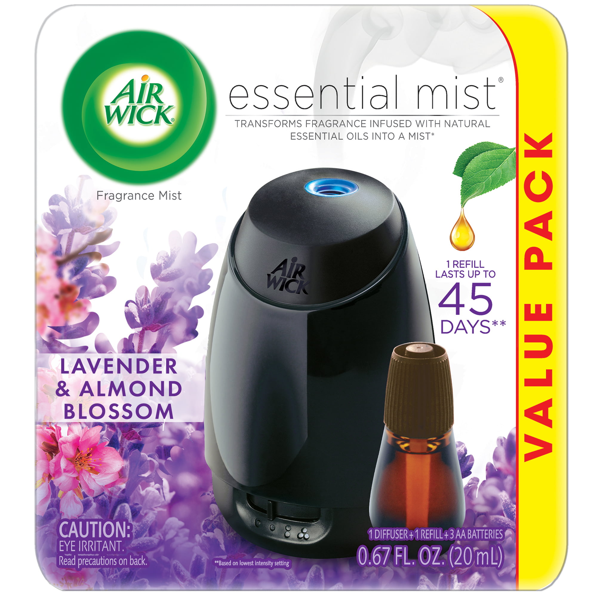 Air Wick Essential Mist Starter Kit (Diffuser + Refill), Lavender and