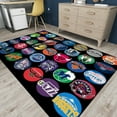 thumbnail image 4 of Dreammotif Basketball Team Logos Rug, Modern Area Rug, Game Room Decor, Colorful Living Room Rugs, Big Bedroom Rug For Teens, 4 of 7