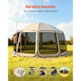 thumbnail image 2 of KFFKFF Pop-Up, Portable Screen House Shelter Tent, Fiberglass, Steel Mesh, 15 x 13.8 ft, 12-15 Person, 2 of 9