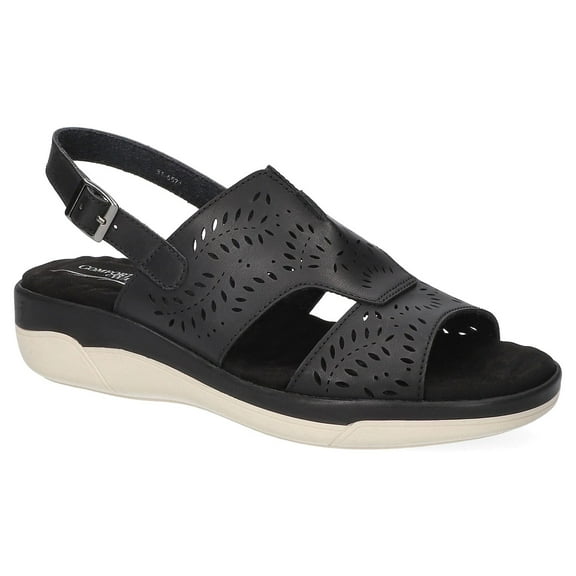 Easy Street Primrose Women's Comfort Platform Slingback Sandals Color: Black Size: 8