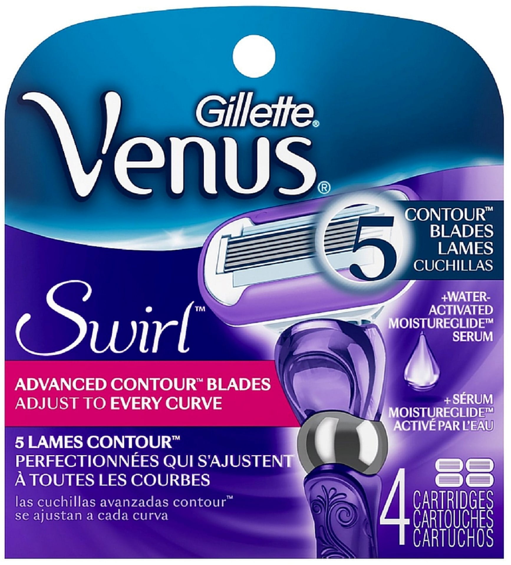 Gillette Venus Swirl 4-Cartridges 6 Pack - Walmart.com